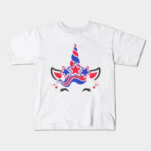 4th of July Unicorn Kids T-Shirt